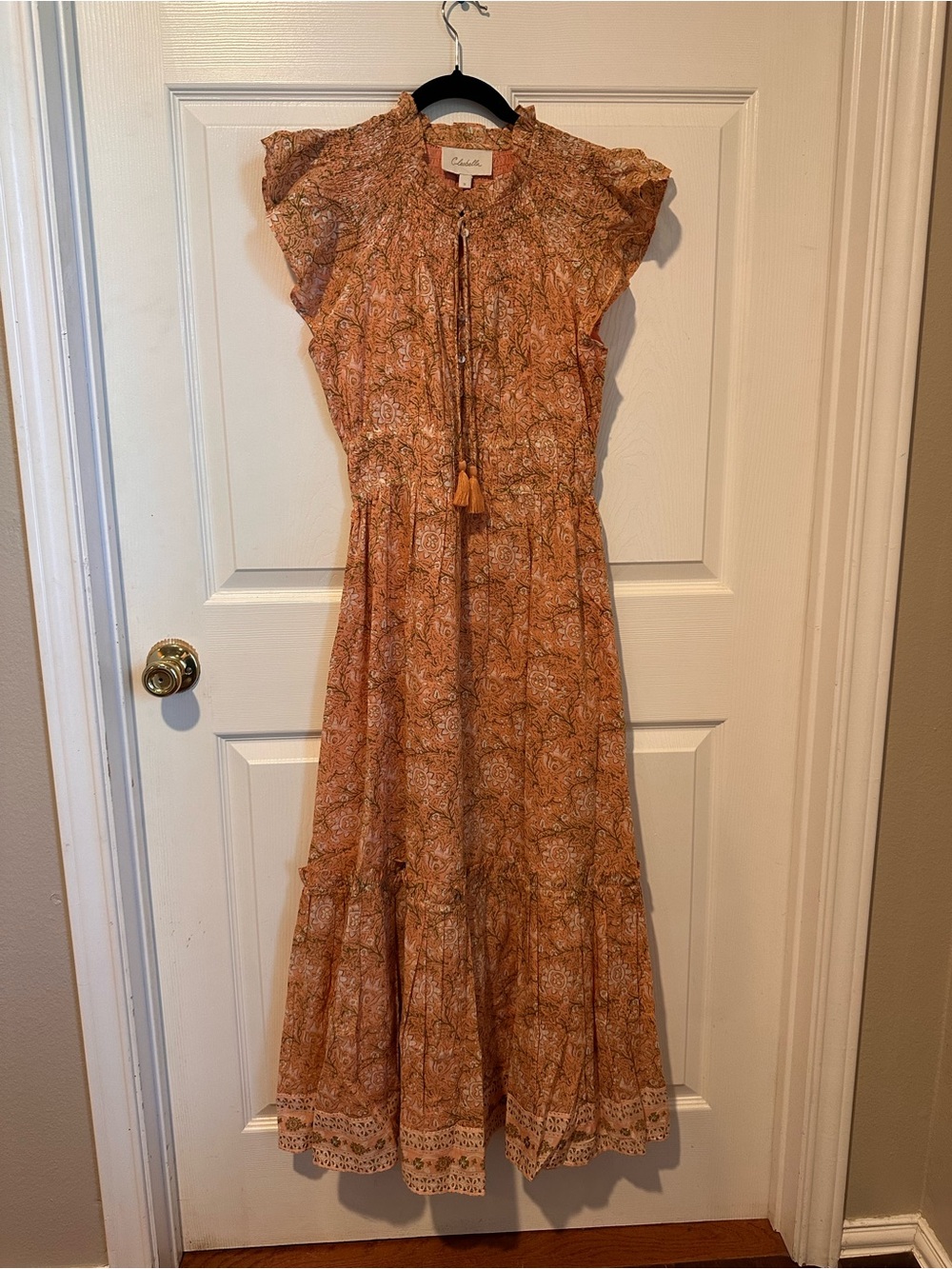 NWOT Cleobella Tassel Midi Dress in Rust Floral